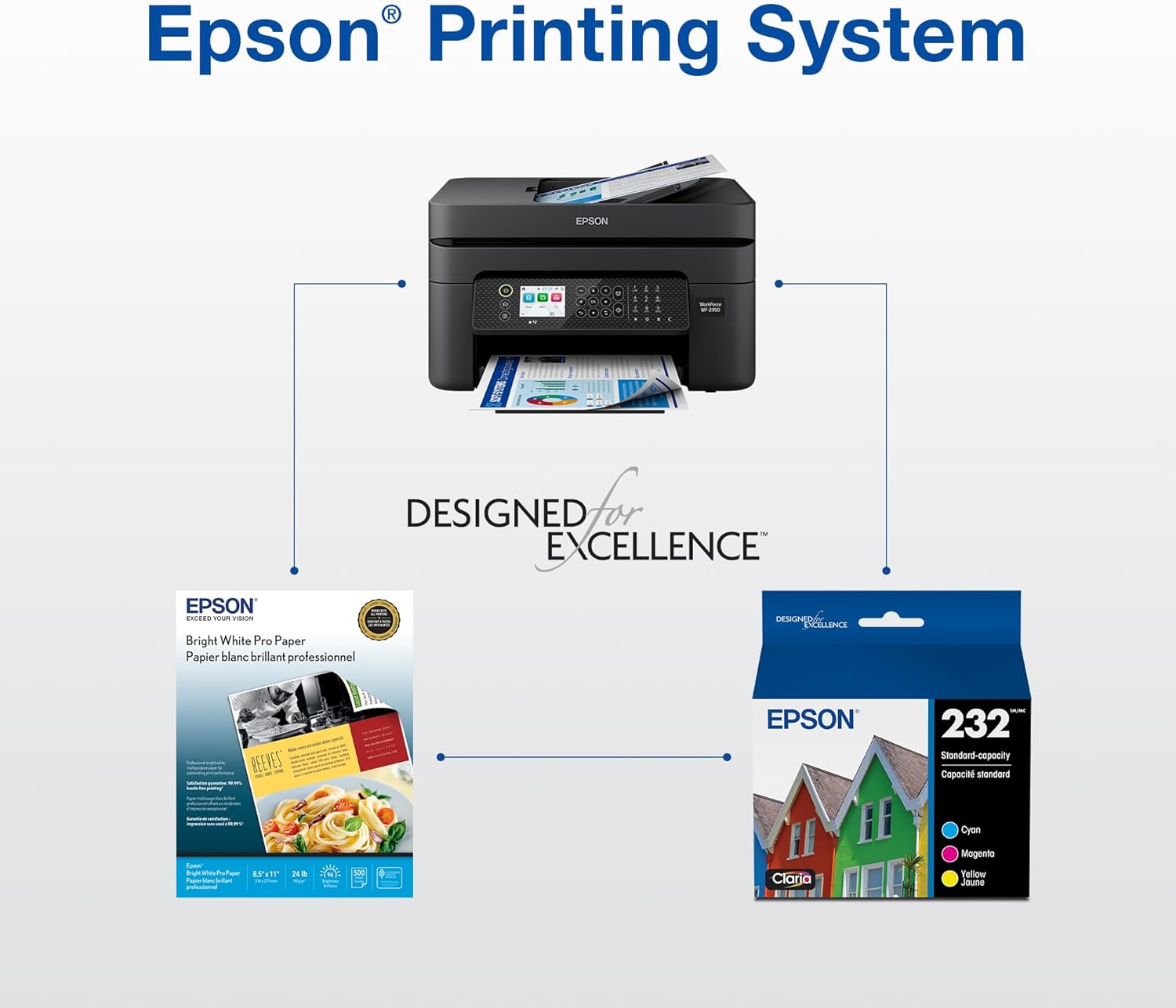 EPSON 232 Claria Ink High Capacity Black Cartridge (T232XL120-S) Works with WorkForce WF-2930, WF-2950, Expression XP-4200, XP-4205