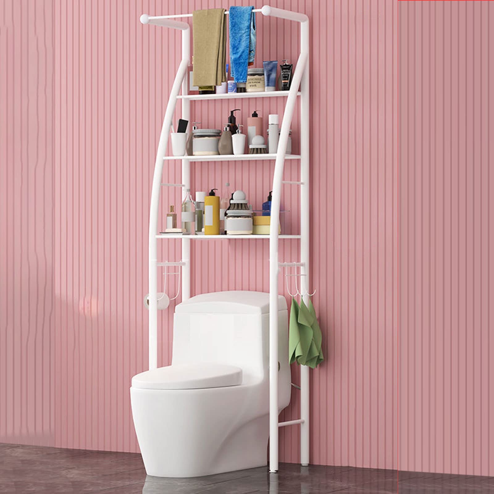 Badezimmerregale für MehrstöCkige BöDen Waschmaschinenregale Toilettenregale Aufbewahrungsmaterial (Size : B)