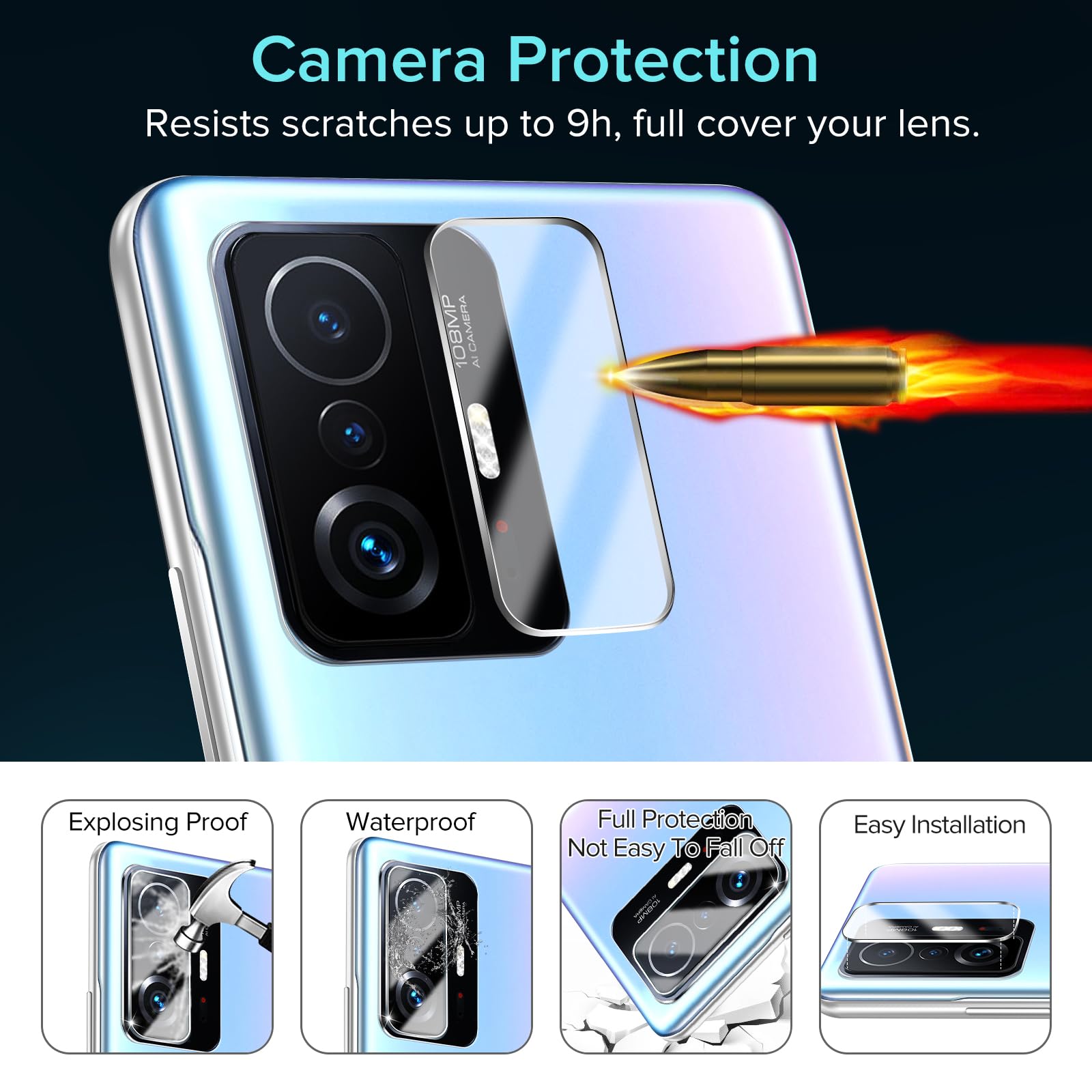 Verre Trempé Smartect 3+3 Pièces Pour Xiaomi Mi 11T/11T Pro - Protection 9H Anti-rayures