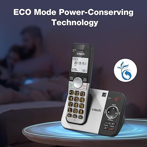 Miniatura 10 de VTech VG232 Teléfono inalámbrico con contestador automático - con pantalla grande, altavoz full-duplex, identificador de llamadas/llamada en espera,