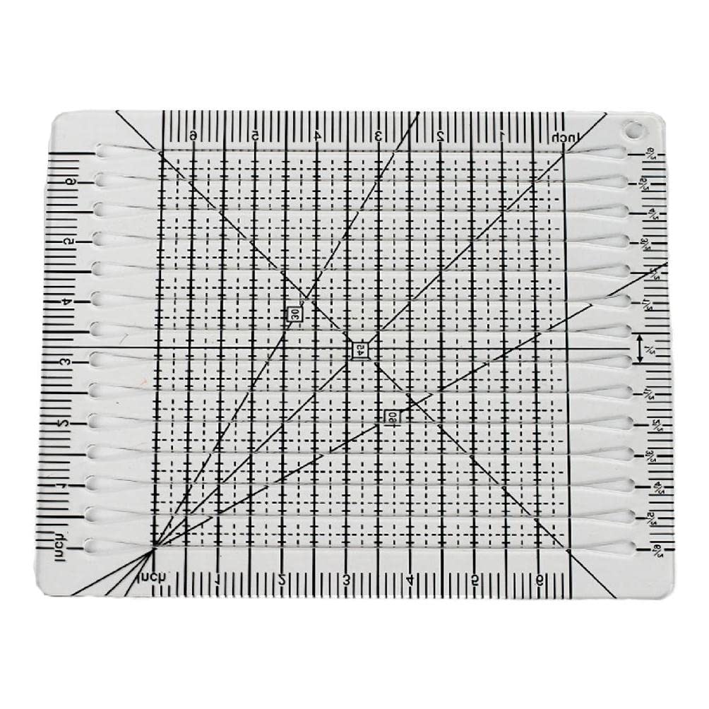 ljhnba Square Up Slotted Quilt Ruler Clear Patchwork Ruler Acrylic 3mm