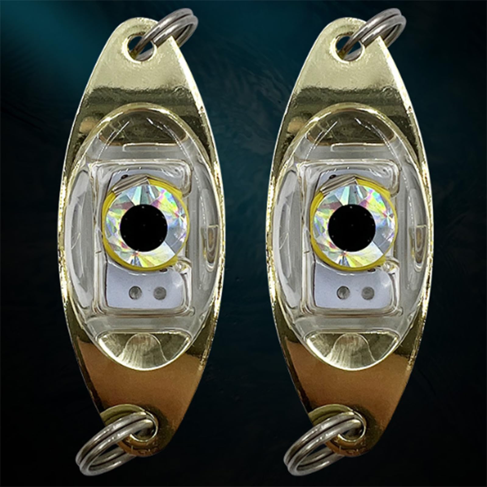 10 Pezzi Esche Da Pesca Luce LED - Forma Occhio
