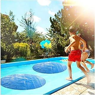 HOUKAI Cobertor de retenção de calor para piscina redonda – Capa solar azul de 1,2 m, para piscina, mantém as folhas de fora, capa de piscina redonda, conjunto rápido, coberturas de piscina para piscinas no solo
