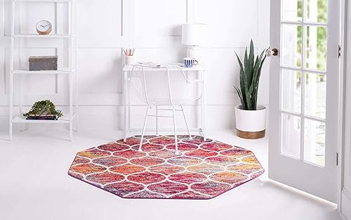 Miniatura 253 de Rugs.com Lattice Frieze Collection Alfombra – 4 x 6 pies, alfombra mediana negra perfecta para salas de estar, comedores grandes, planos abiertos