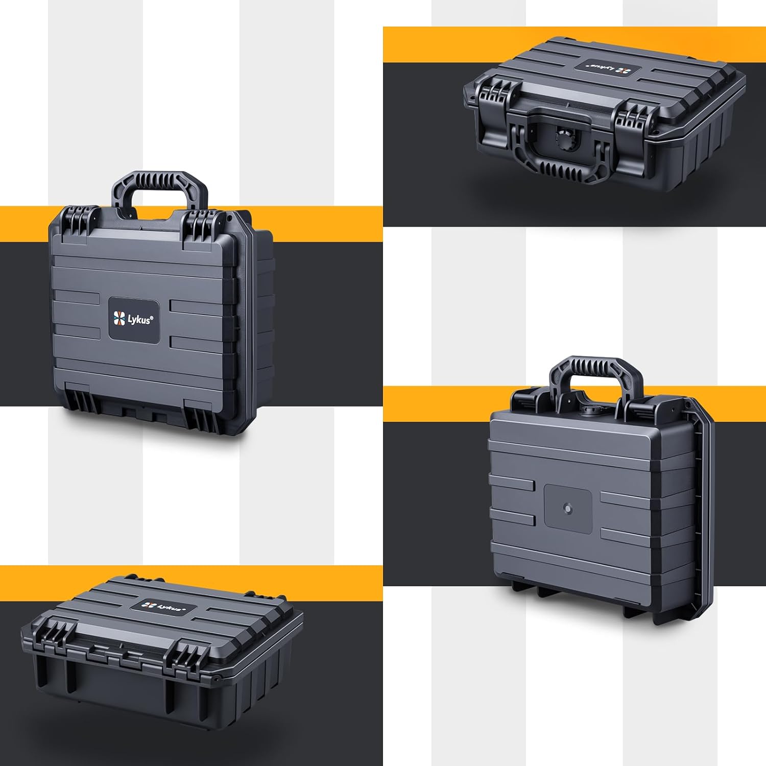 Lykus HC-2810 Waterproof Hard Case with Customizable Foam, Interior Size 11.1x8.8x3.9 in, Suitable for small items - Image 6