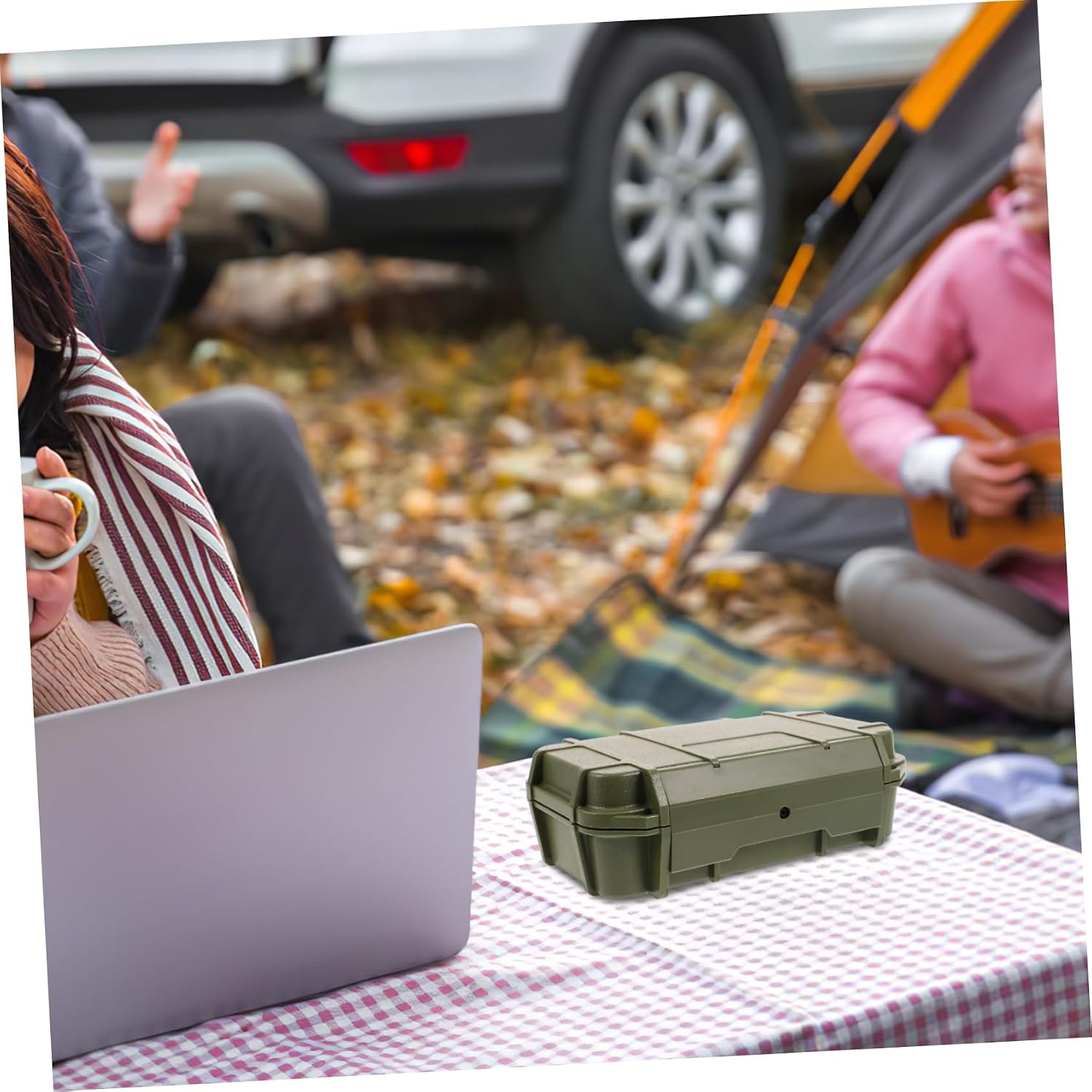 Shockproof Storage Box Dual Protective Case for Outdoor Survival Camping and Digital Devices Airtight Hard Drive and Phone Container