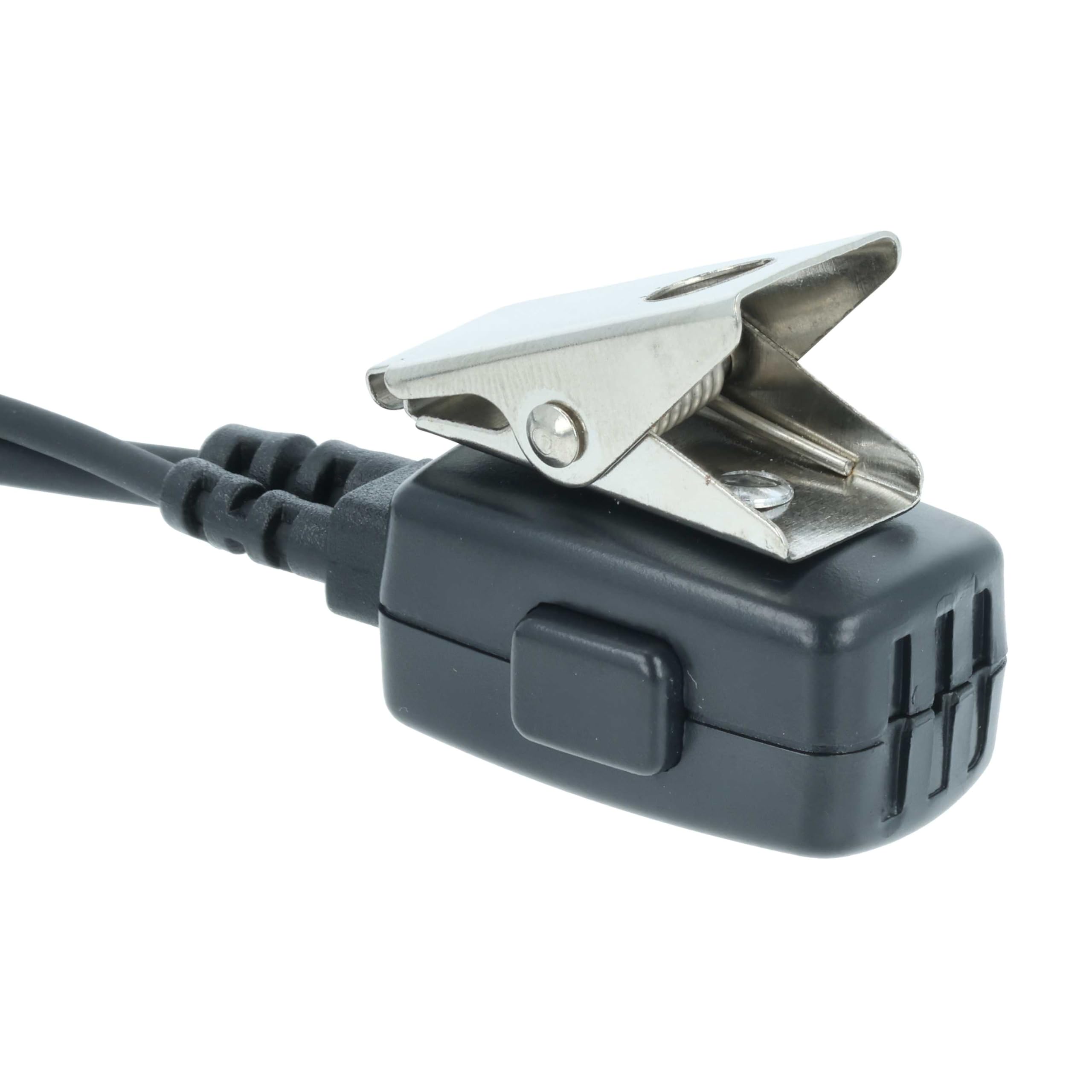 vhbw 10 x zestaw słuchawkowy kompatybilny z Icom IC-V82, IC-U82, IC-V85 radiotelefon - czarny