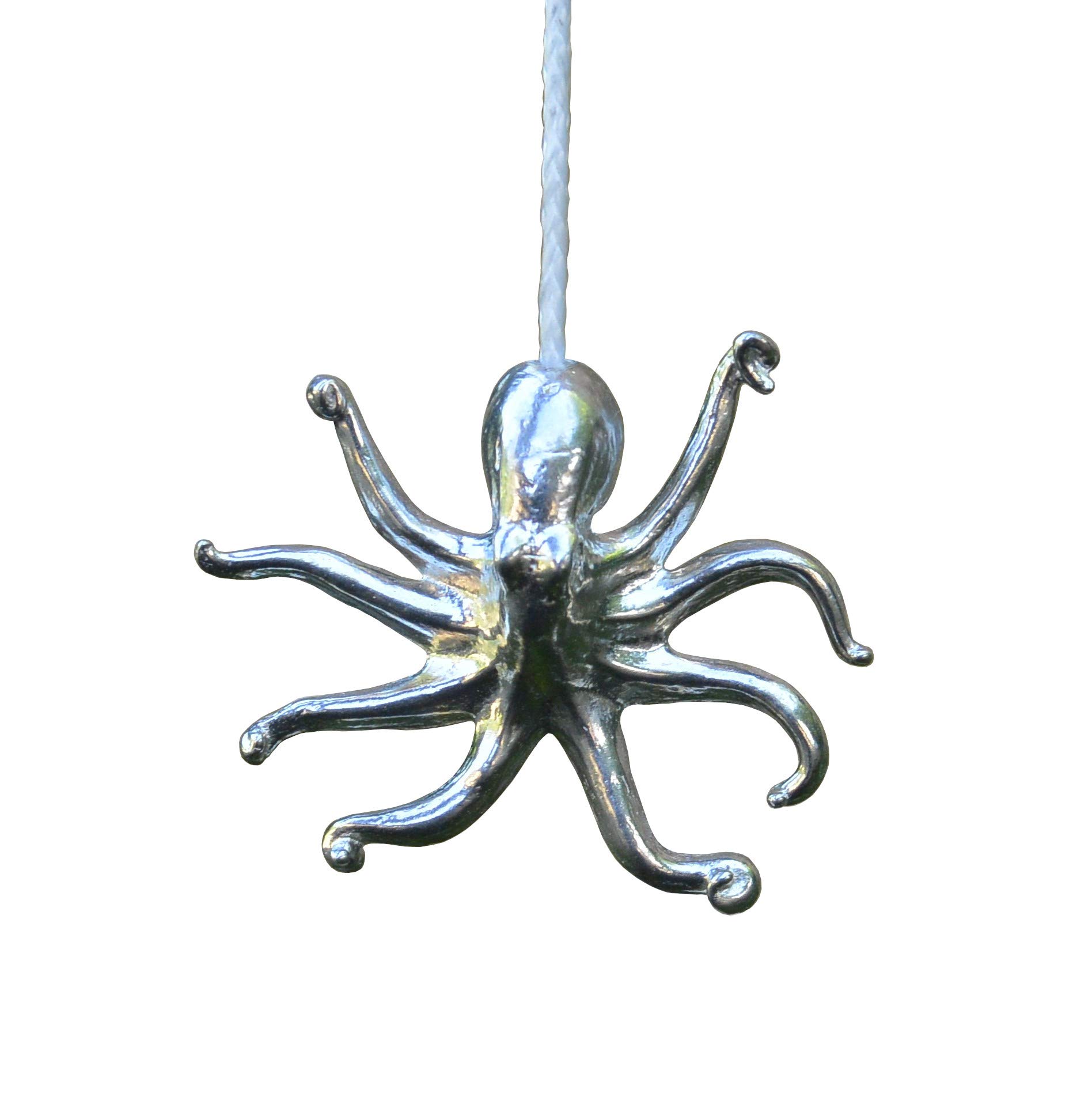 William Sturt Tirante Per Lampada A Forma Di Polpo In Peltro – Artigianale, Ecologico, Diametro 5,5 Cm, Per Bagno A Tema Oceano, Regalo Anniversario - copertina