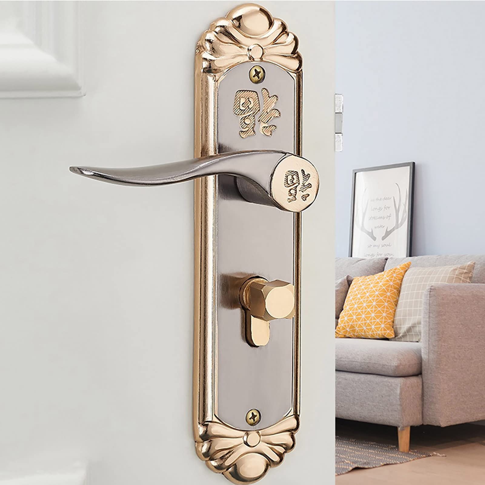 Tiiyee Zinc Alloy Door Handle Lock Set - Image 4