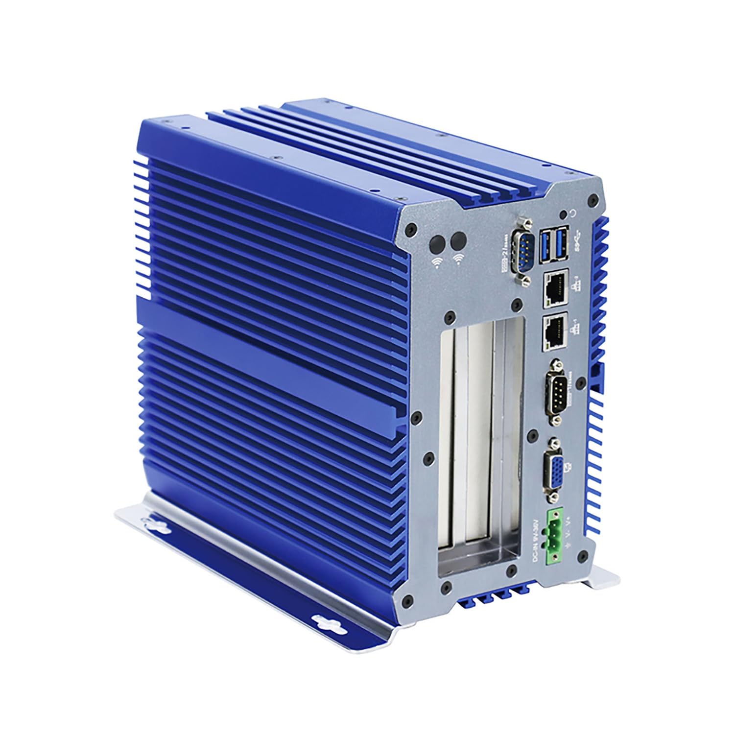 Fanless Industrial PC, Mini Computer, IPC, I5 7260U 7360U, IX07, 3PIN Phoenix, VGA, 4 x COM, 2 x LAN, 9 to 36V, 1 x PCIE 4X, 1 x PCIE 1X, 32G RAM, 256G SSD