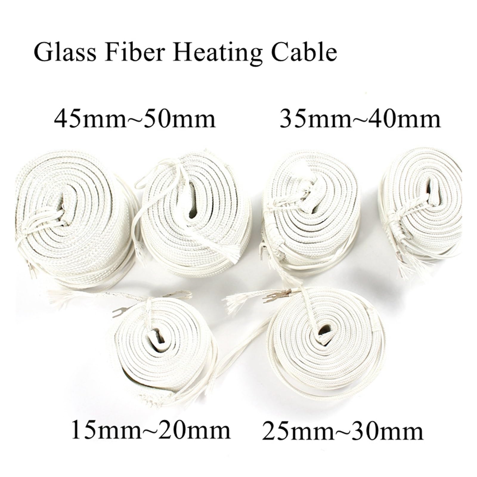 extensión exterior Correa Flexible de fibra de vidrio, 5V, 12V, 24V, 110V, 220V, cable calefactor de fibra de vidrio, banda de alambre calentador eléctrico for tubería de congelación de agua seca enva
