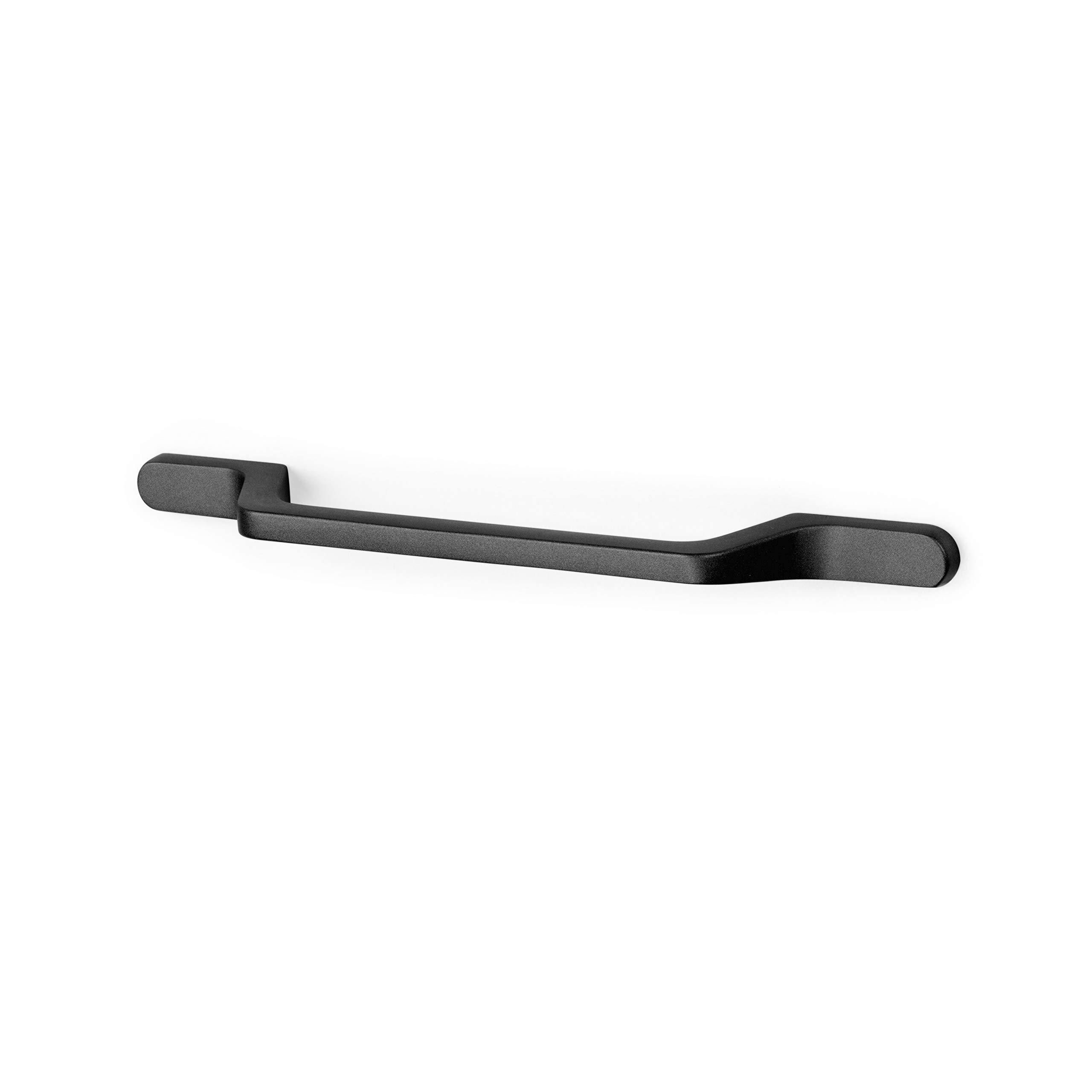 EMUCA - Tirador para muebles, tirador para cajón, Intereje 160mm, L 225mm, Aluminio, Gris oscuro, Set de 25