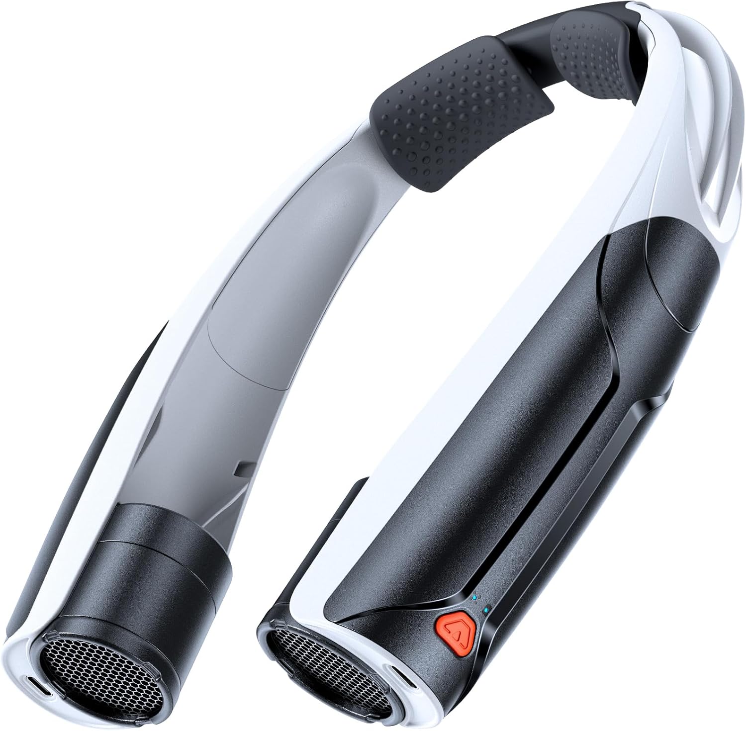 Ventilador de cuello portátil con batería de 6000 mAh, USB-C recargable, ventilador personal negro manos libres 6 velocidades, 6-20 horas de