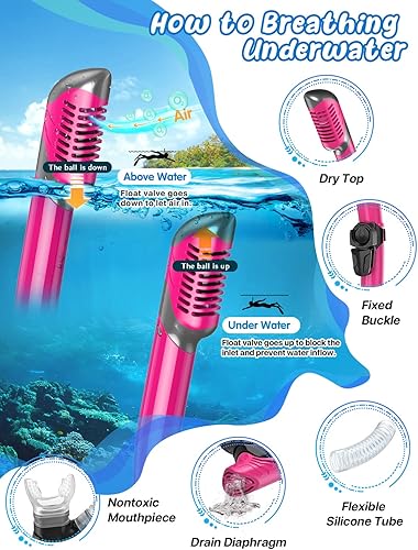 Miniatura 3 de Zenoplige Juego de Máscara y Aletas de Esnórquel, Equipo de Esnórquel para Adultos, Máscara de Esnórquel con Vista Panorámica Anti-Vaho, Aletas de