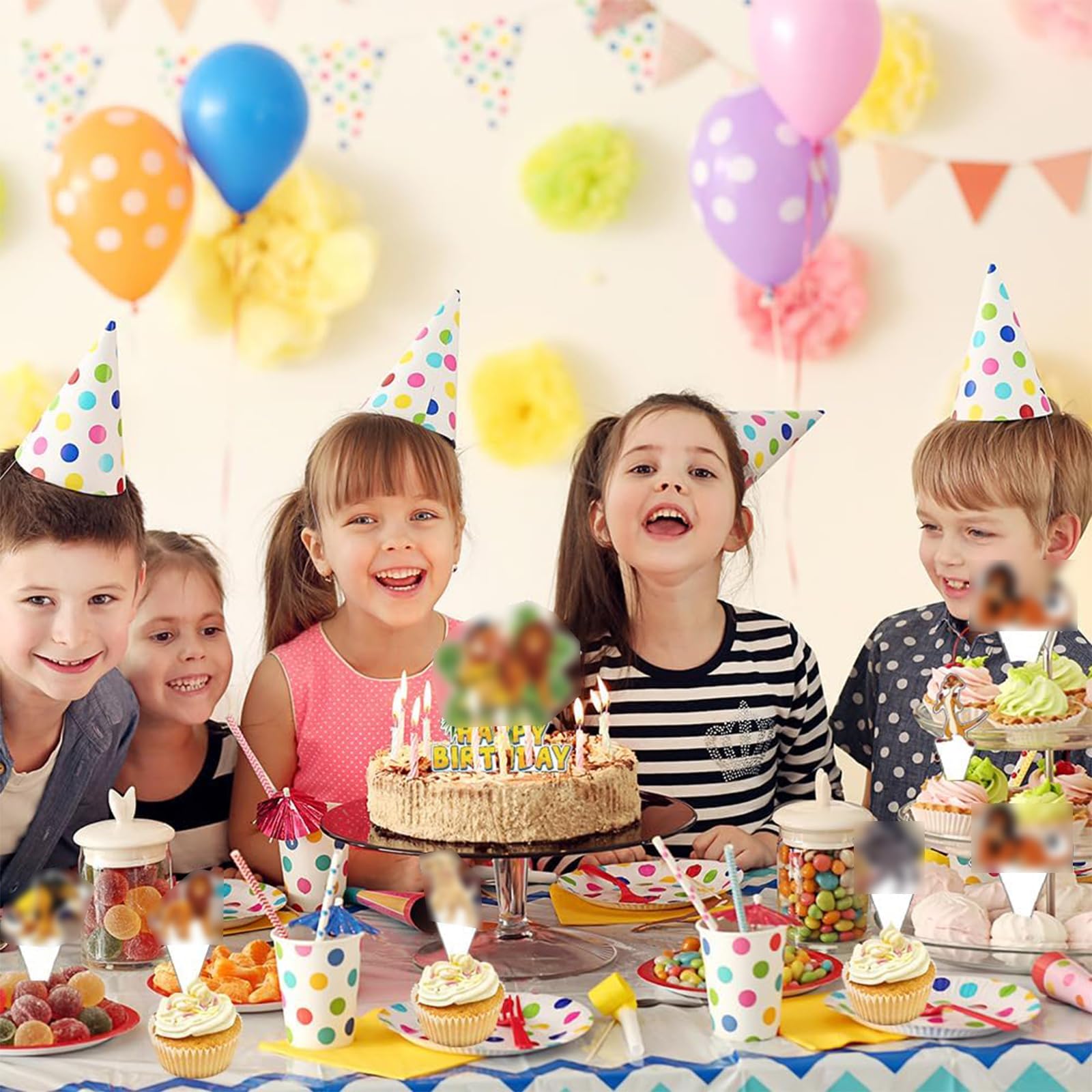 Topper Gâteau Roi Lion – Insert Acrylique Happy Birthday – Décoration Anniversaire Enfant – PVC