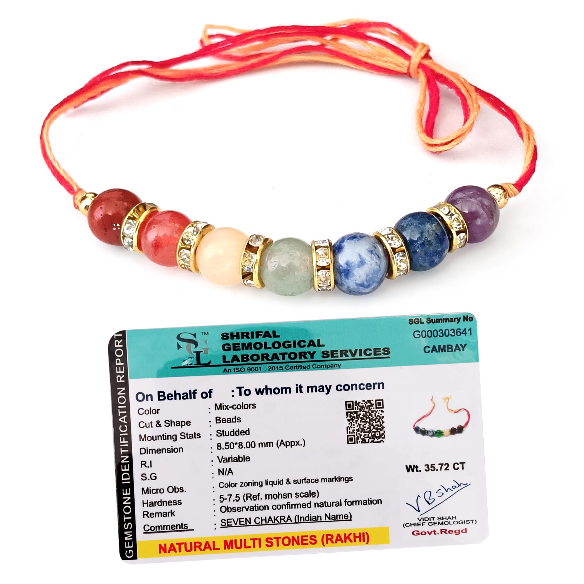 SOLAVA Unisex-Adult Original Seven Chakra Rakhi - Raksha Bandhan 7 Chakra Rakhi For Brother And Bhabhi For Money, Health, Protection, Positivity, Chakra Healing, And Good Luck (B0DB7ZB8RN) Amazon Price History, Amazon Price Tracker