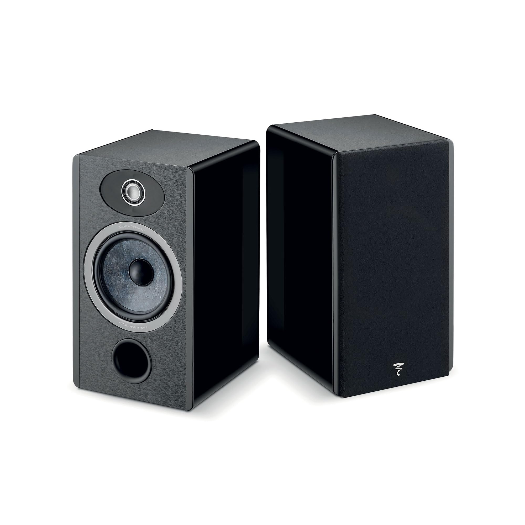Omada N°1 High-Fidelity Bookshelf Speakers (Black High Gloss) - Pair