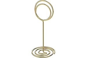 10 Pack Gold Table Number Place Card Picture Photo Holders Stands for Wedding