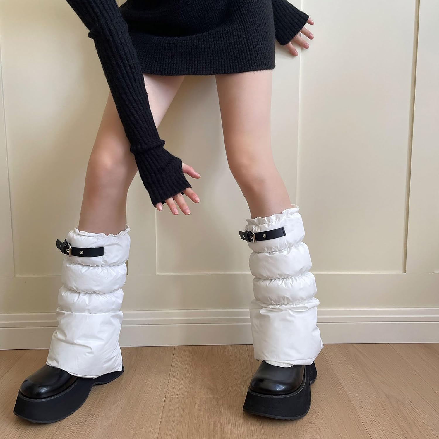 Thermal Leg Warmers For Women Cotton Fleece Leg Sleeves Wicking Winter Warmth Indoor Outdoor Use