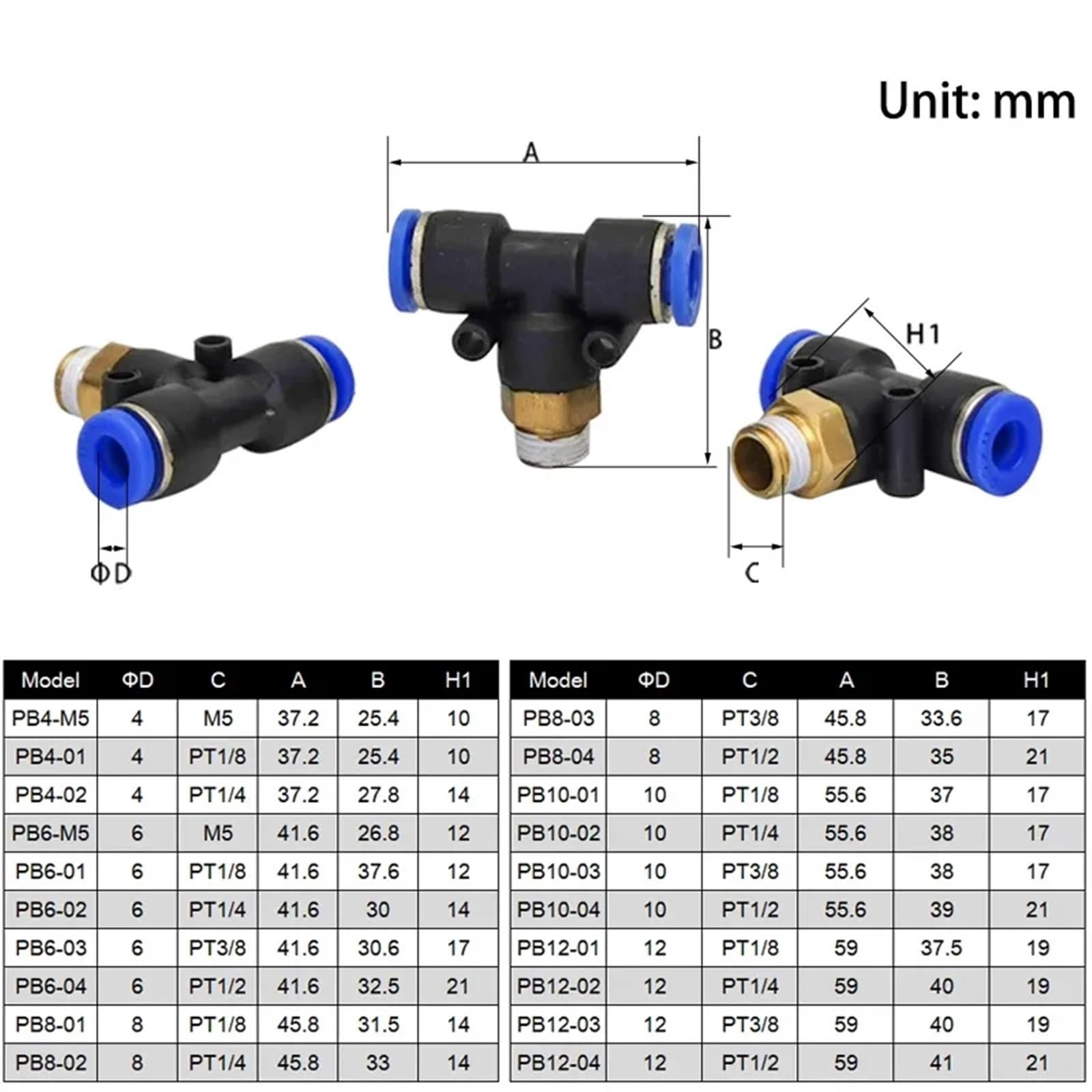 20 raccordi pneumatici rapidi PX 4-12 mm per tubo flessibile aria raccordo 1/8 1/4 3/8 1/2 BSPT filettatura maschio (12-01) raccordi idraulici