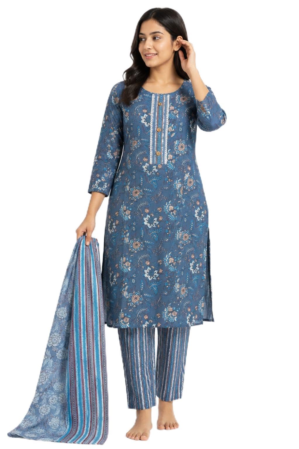 pure cotton ckurthu set-image-20