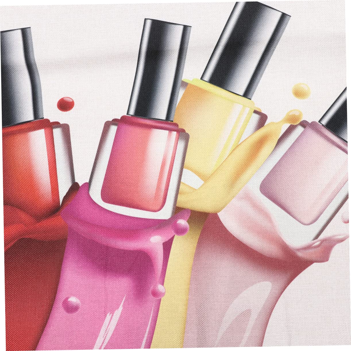 MAGICLULU Delantal De Cocina Esencial De 3 Piezas Con Estampado De Uñas Para Mujer De Algodón Y Lino Versátil Para La Limpieza De La Cocina Del Restaurante Y La Mamá.