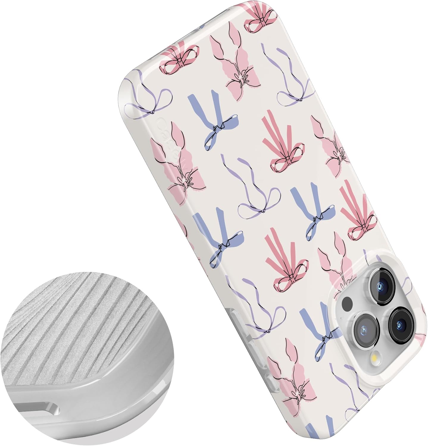 Casely iPhone 15 Pro Max Case | Coquette Girlie | Pastel Bows | Compatible with MagSafe | Classic Ultra Slim Design - Image 6