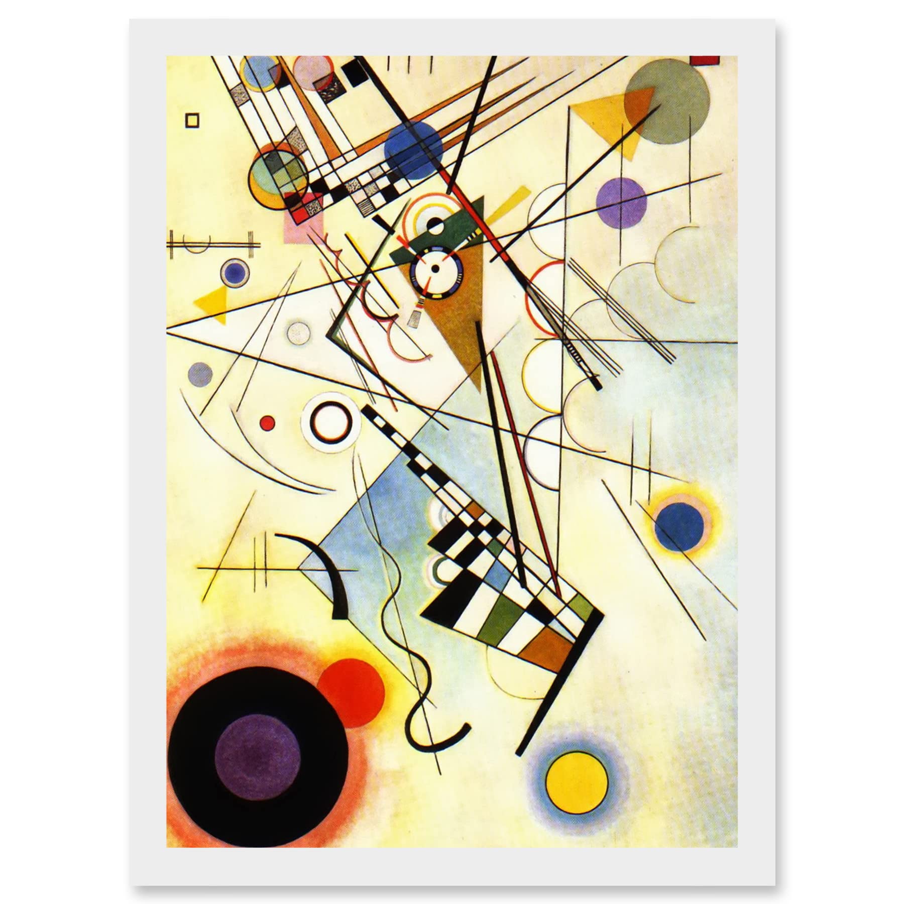 Artery8 Kandinsky Composition VIII A4 Artwork Framed Wall Art Print