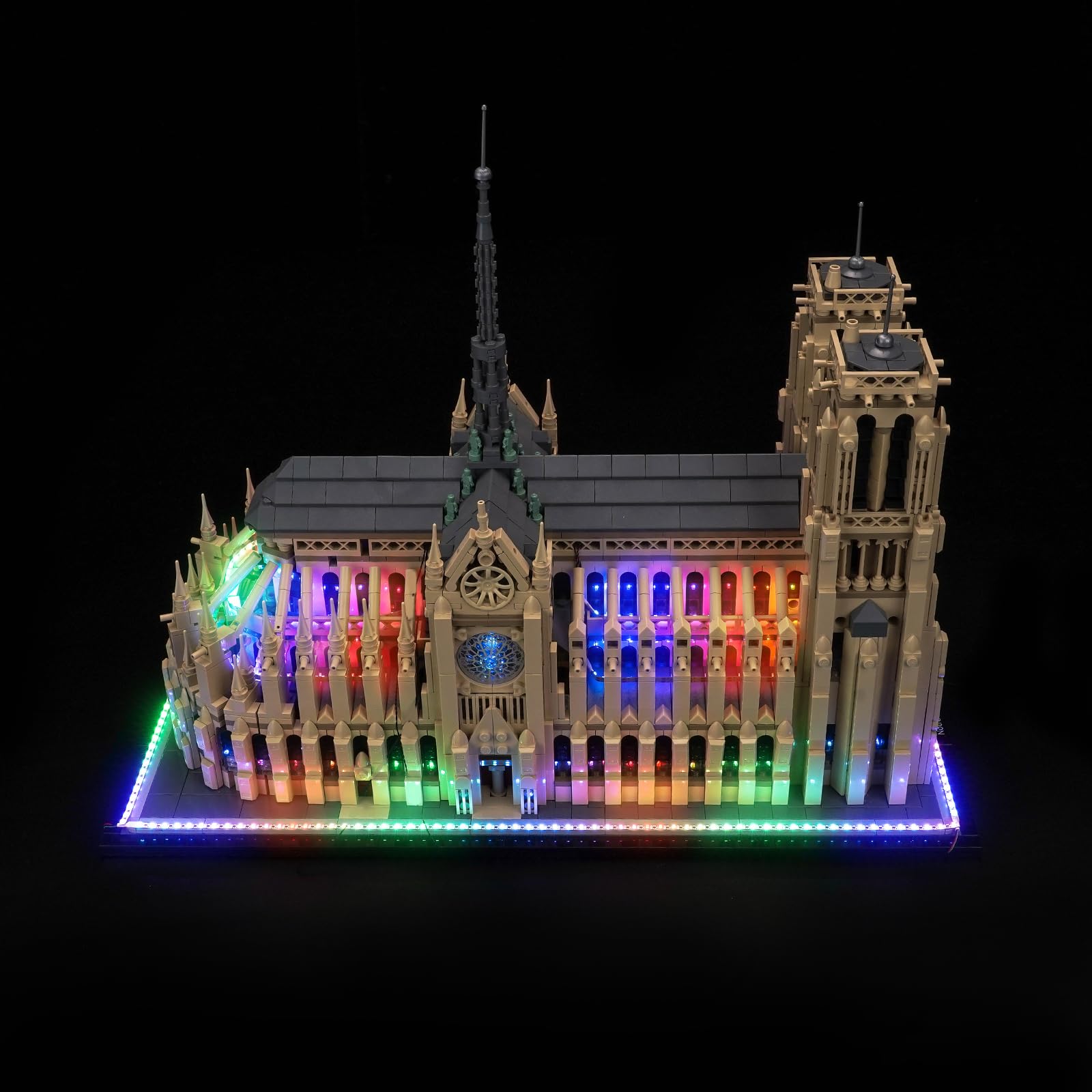 Colorful Light Kit Compatible with Lego 21061 Notre-Dame de Paris (No Model) - Image 2