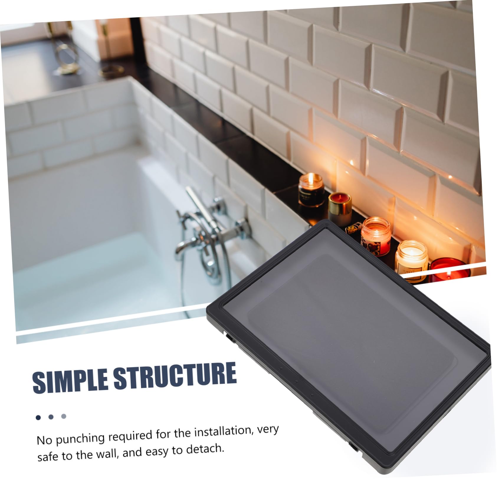 SHINEOFI Supporto Per Telefono Da Doccia Custodia Per Tablet Da Bagno Design Anti-foratura Guarnizione Protettiva Touch Screen Flessibile