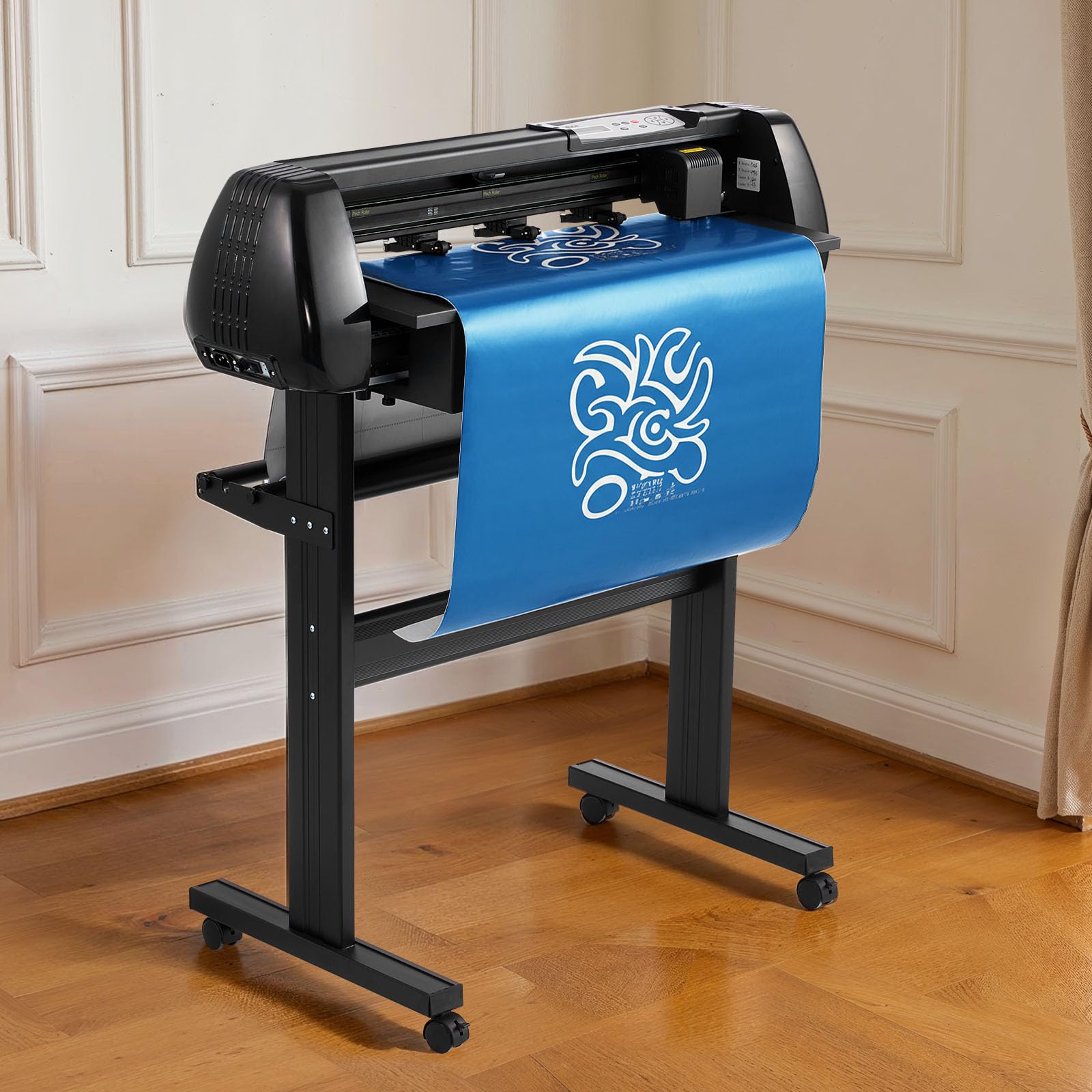 VEVOR Máquina de Corte de Vinilo, con Ancho de Alimentación Máximo de 72 cm, Cuchillas Dobles y Pantalla LED, Compatible con Windows y macOS, para Proyectos de Bricolaje, 940 x 455 x 1030 mm