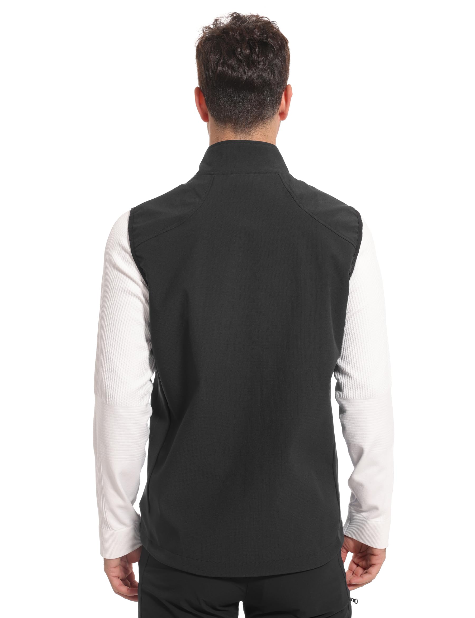 KUTOOK Chaleco Softshell para Hombre Chaqueta Cortaviento Ciclismo Senderismo al Aire Libre Deporte con 5 Bolsillos HC203