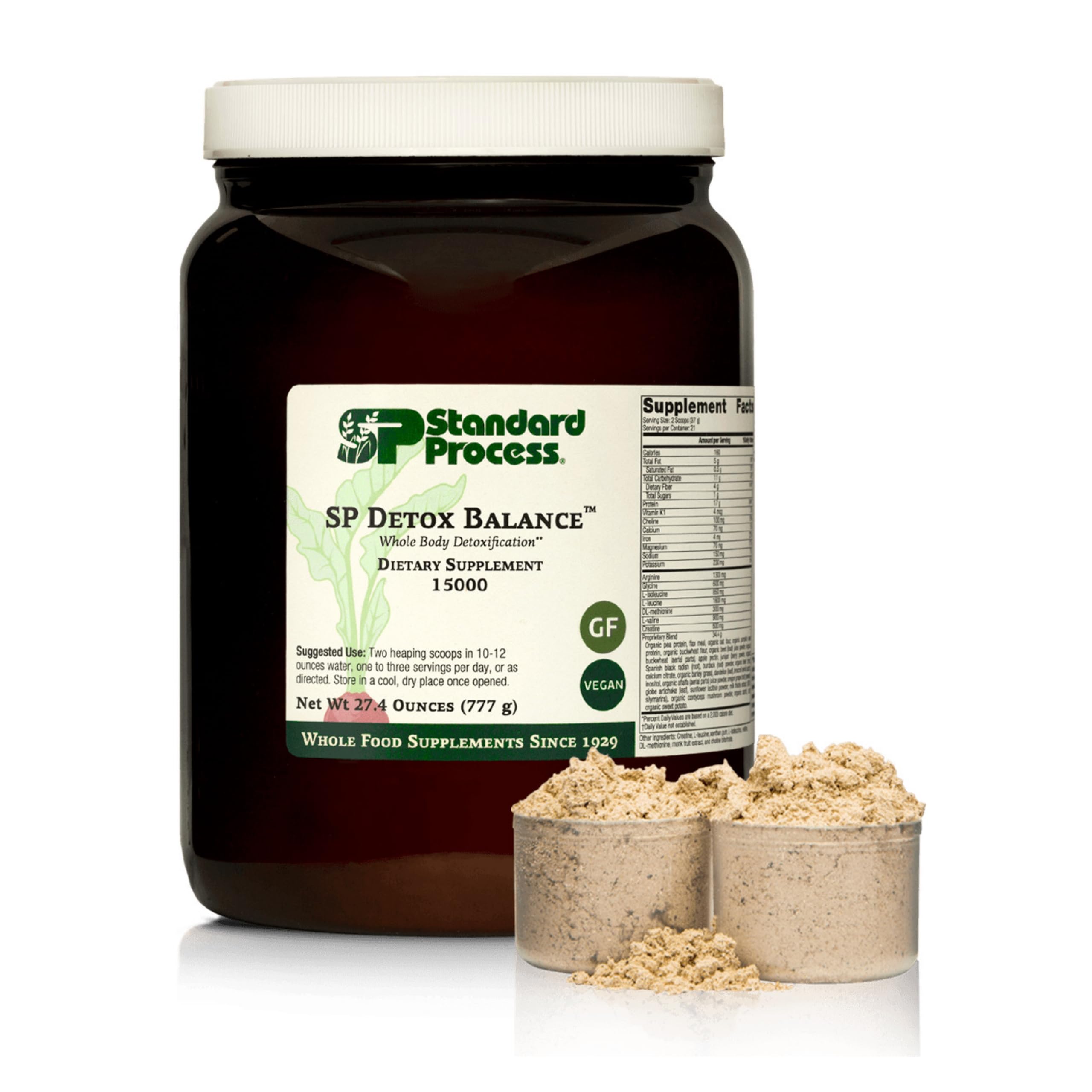 SP Detox Balance - Whole-Food Detox Cleanse with Magnesium, Iron, Creatine, Milk Thistle, Protein, Calcium, Potassium, Choline, Arginine, Vitamin K1 - Vegan, Gluten Free - 28oz