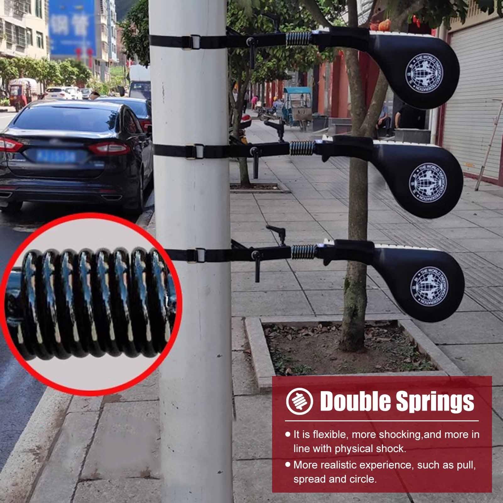 ZIMGOD Wing Chun Dummy Spring Arms Outdoor Indoor Boxing Equipment, Portable Martial Arts Training Sport Target, Kung Fu Man Pile Practice Dummy, Arm Strength Trainer (Color : 3Pcs)