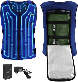Alphacool 7V Rechargeable Circulatory Cooling Vest with 3L Bladder & Mini Pump - Beat Summer Heat