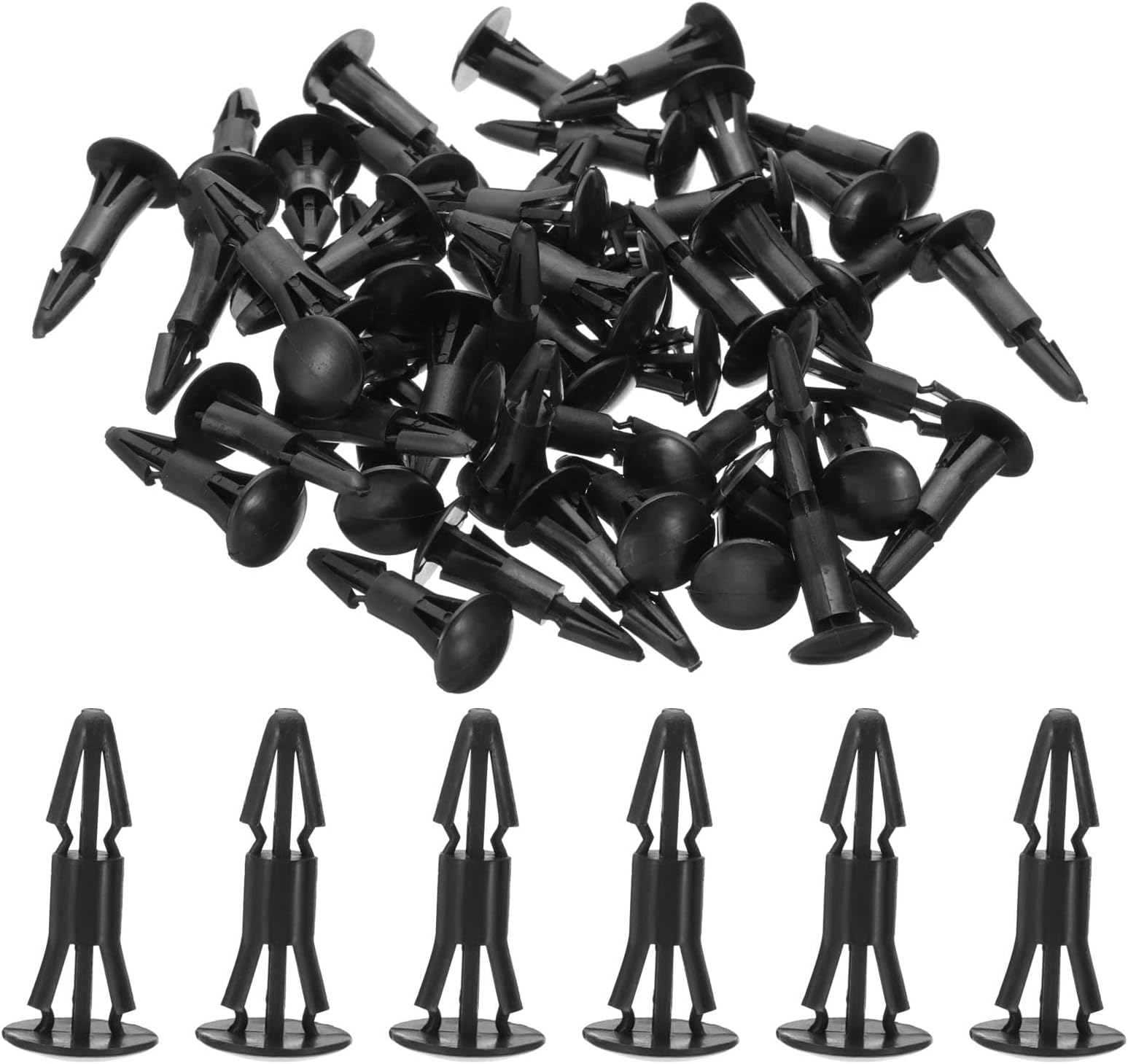 PCB Support Spacer, 50Pack 10mm/0.39" Supporting Height PCB Standoff Isolation Board Stand Column Round Head Plastic Support for PCB PC Board, Black