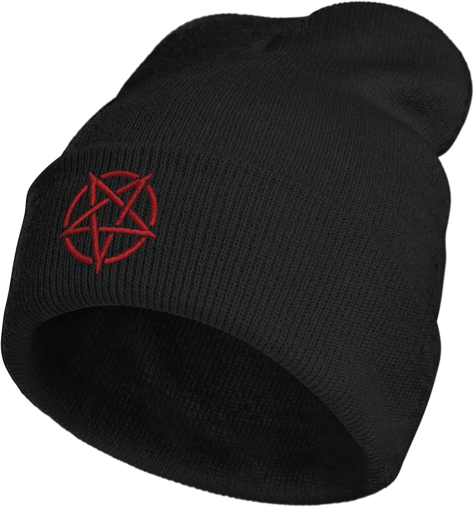 Embroidery Goth Beanie Knit Hats for Men & Women, Embroidery Winter Hats Skull Cap