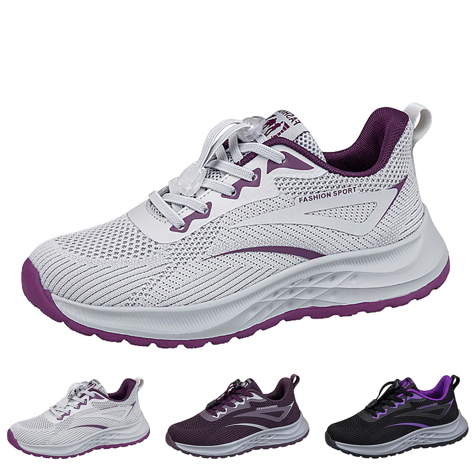 Sneakers Donna da Ginnastica Scarpe Casual Comodo con Laccio/Senza Lacci Antiscivolo per all’Aperto Scarpe Traspiranti Elegante e Confortevole