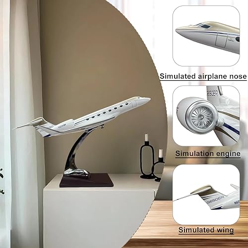 Miniatura 3 de 1100 Scale Model Aircraft Gulfstream G650 Simulation Jet Airplanes Diecast Airplane for Adults, 12 inch Resin Model Plane Enthusiasts to Collection