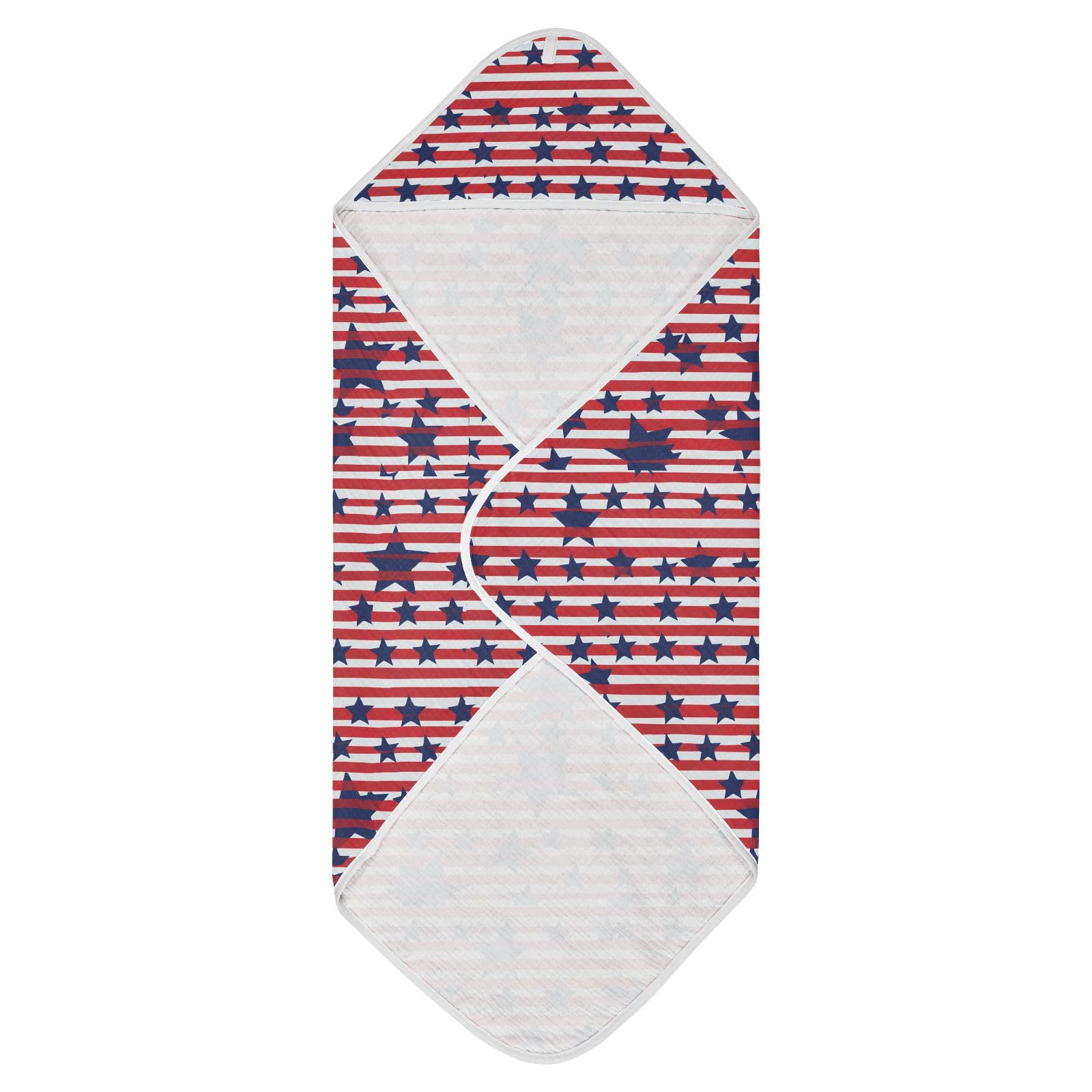 Msyxl Independence Day Hooded Towel - Ultra Soft & Absorbent Muslin Cotton Bath Towel for Babies, Toddlers, Newborn - Boys & Girls Essential 35