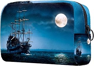 Borse per il trucco Custodia multifunzione per organizer per cosmetici da viaggio portatile barca a vela con borse da toilette con cerniera per donna