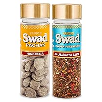Panjon Swad Hing Peda & Mumbaiya Mix (Mukhwas Mouth Fresheners) 2 Bottles, 250g