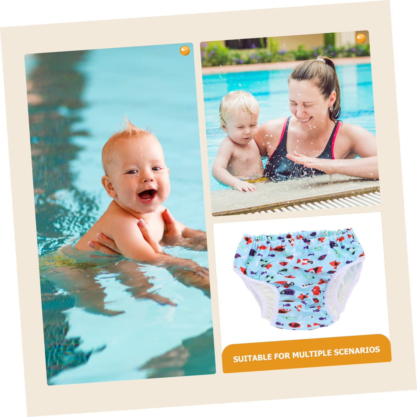 ibasenice 3 Piezas Pañales De Natación Para Niños Pequeños Uroclepsia Pañales Pañal Reutilizable Para Orinar Pañales Para Niños Niño Pañal Bañador Infantil Lona Bebé Shorts De Baño Ligero