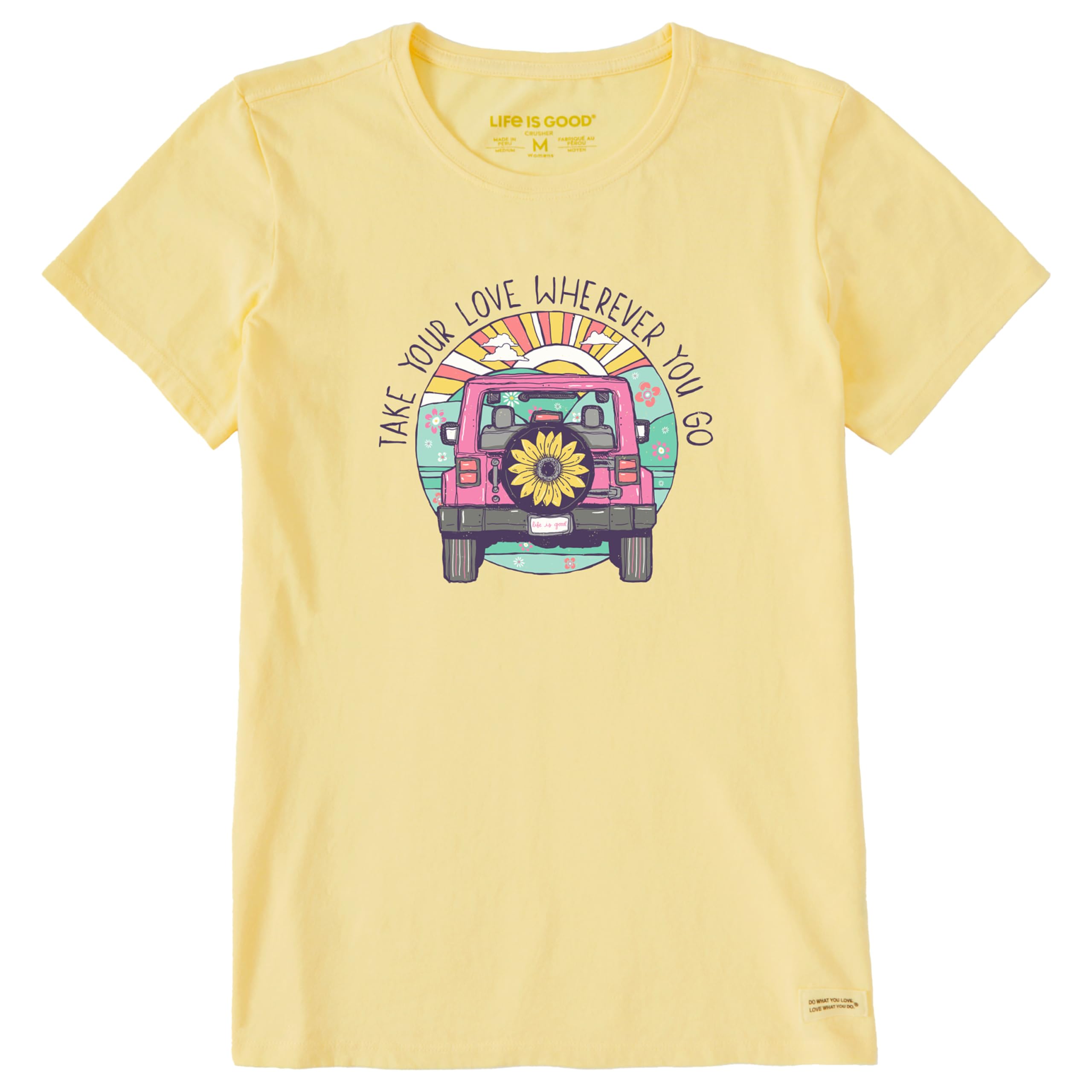 Life is Good Women's Crusher-lite Tee, Short Sleeve Cotton Graphic T-Shirts,