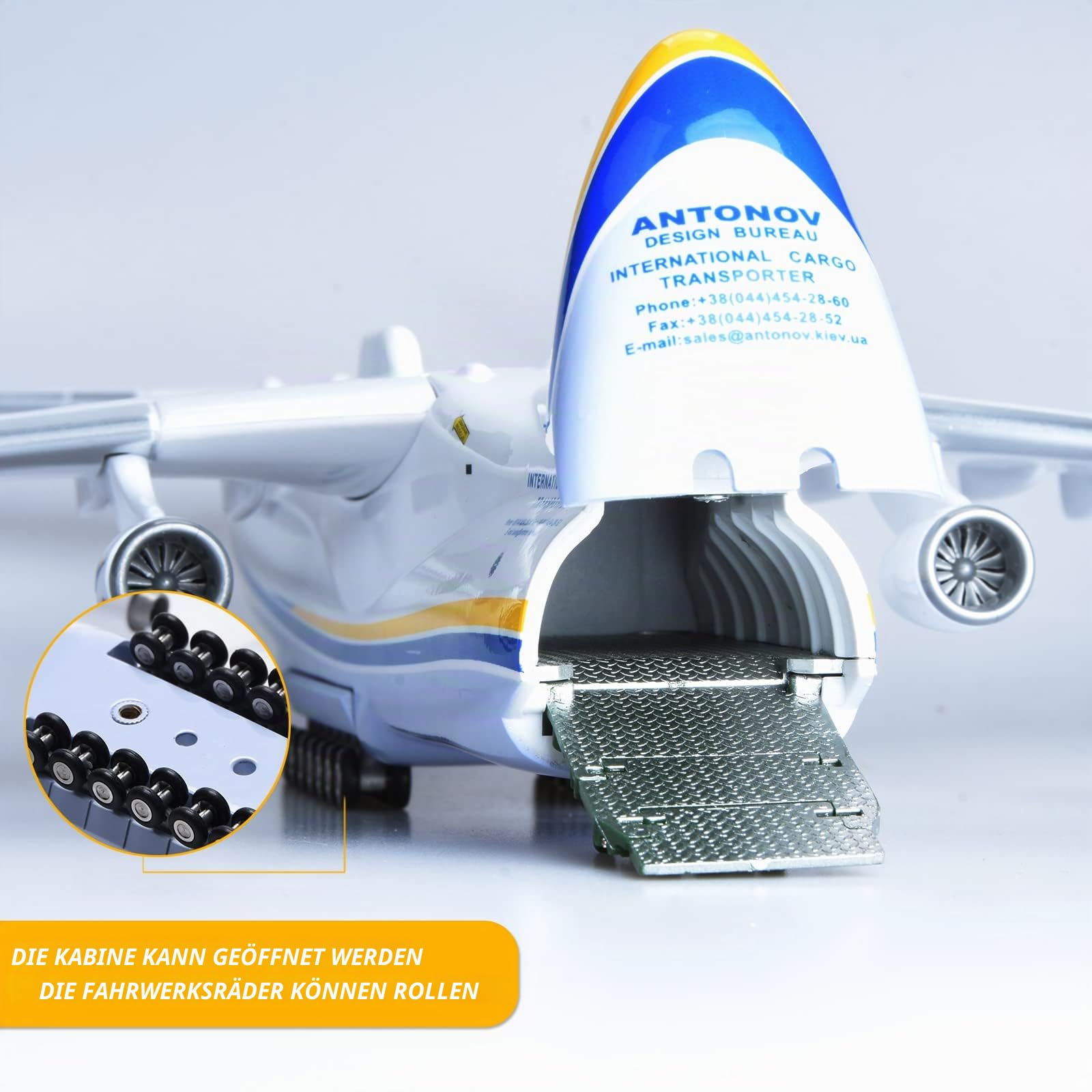 An-225 Antonov Maßstab 1:200 Ukraine Painted Mriya Strategic Cargo Aircraft Diecast Modell für Sammlung