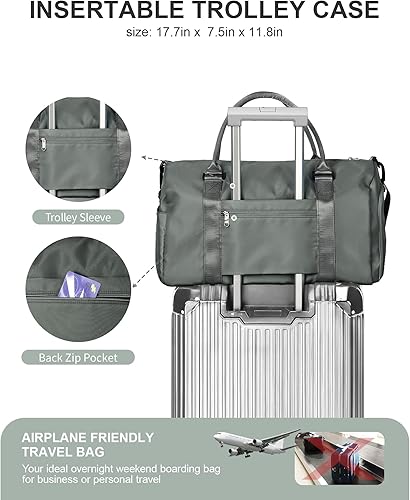 Miniatura 4 de Bolsa de lona de viaje, bolsas de fin de semana para mujeres y hombres, bolsa de transporte durante la noche, bolsa de hospital, bolsa de gimnasio