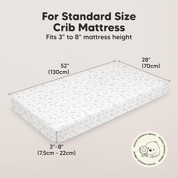 KeaBabies KeaBabies 2-Pack Organic Crib Sheets for Boys, Girls - Fitted Crib Mattress Sheet Neutral, Breathable Jersey Cotton Cover for Baby Bed, Toddler Mattress, Soft & Cute Prints (Woodland) in use