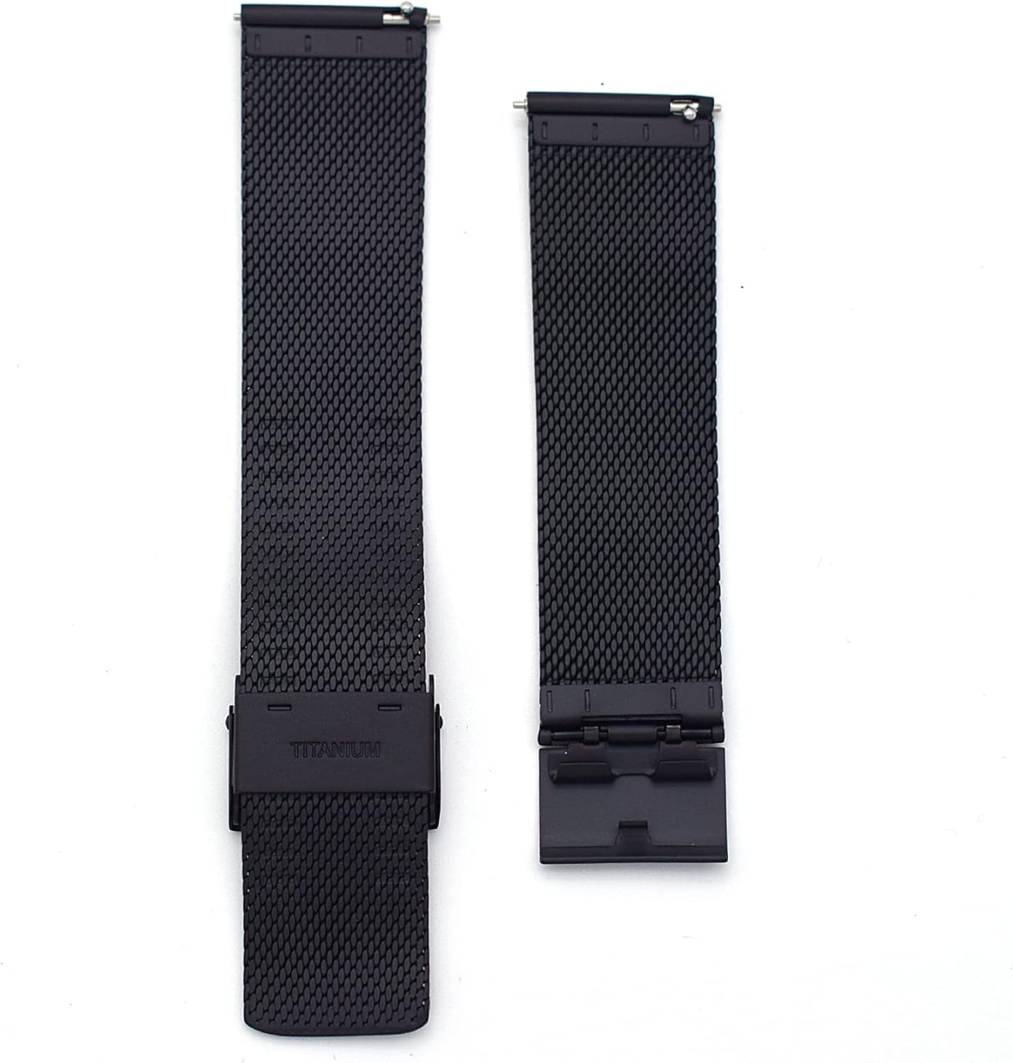 THEAGE Titanium Mesh Watch Band for Mens Women, Mesh Watch Straps (Black) - Image 2