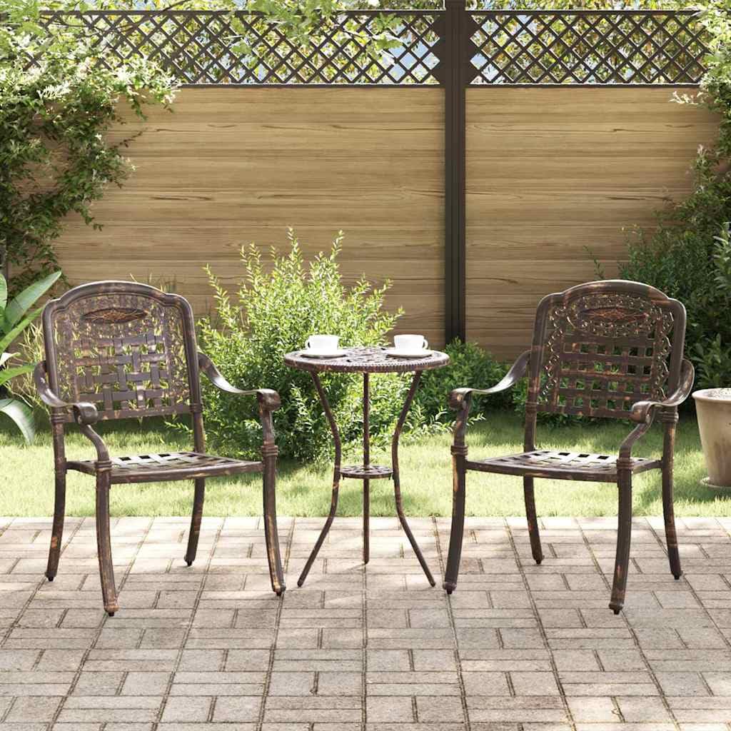 Chaise de jardin en aluminium haut de gamme lot de 2 fauteuils de terrasse