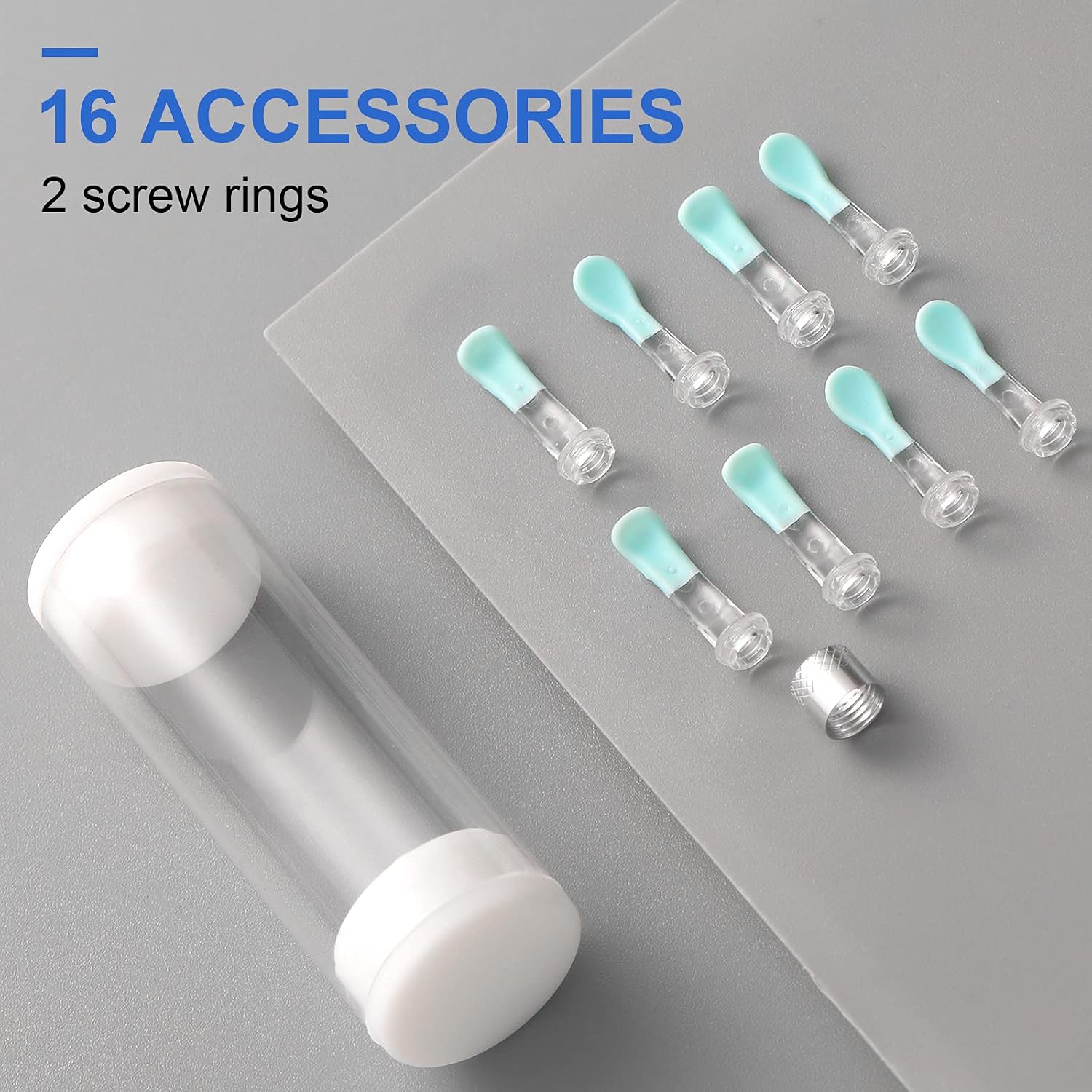 Ear Cleaner Replacement Tips Silicone Ear Spoons Tips Ear Retaining Ring Structure Removal Endoscope Tool Compatible with X17 Pro M9 Pro A2 B2 Pro C3/C3 Pro K10 (16 Pieces)